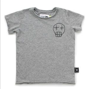 NUNUNU Embroidered Skull Tee Unisex Girls Boys 3-4